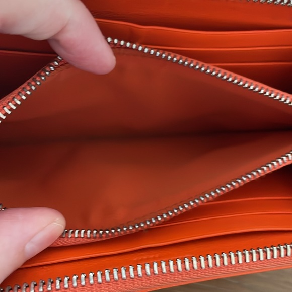 Dior Cannage Patent Leather Wallet - orange - with letter charms - Picture 12 of 16